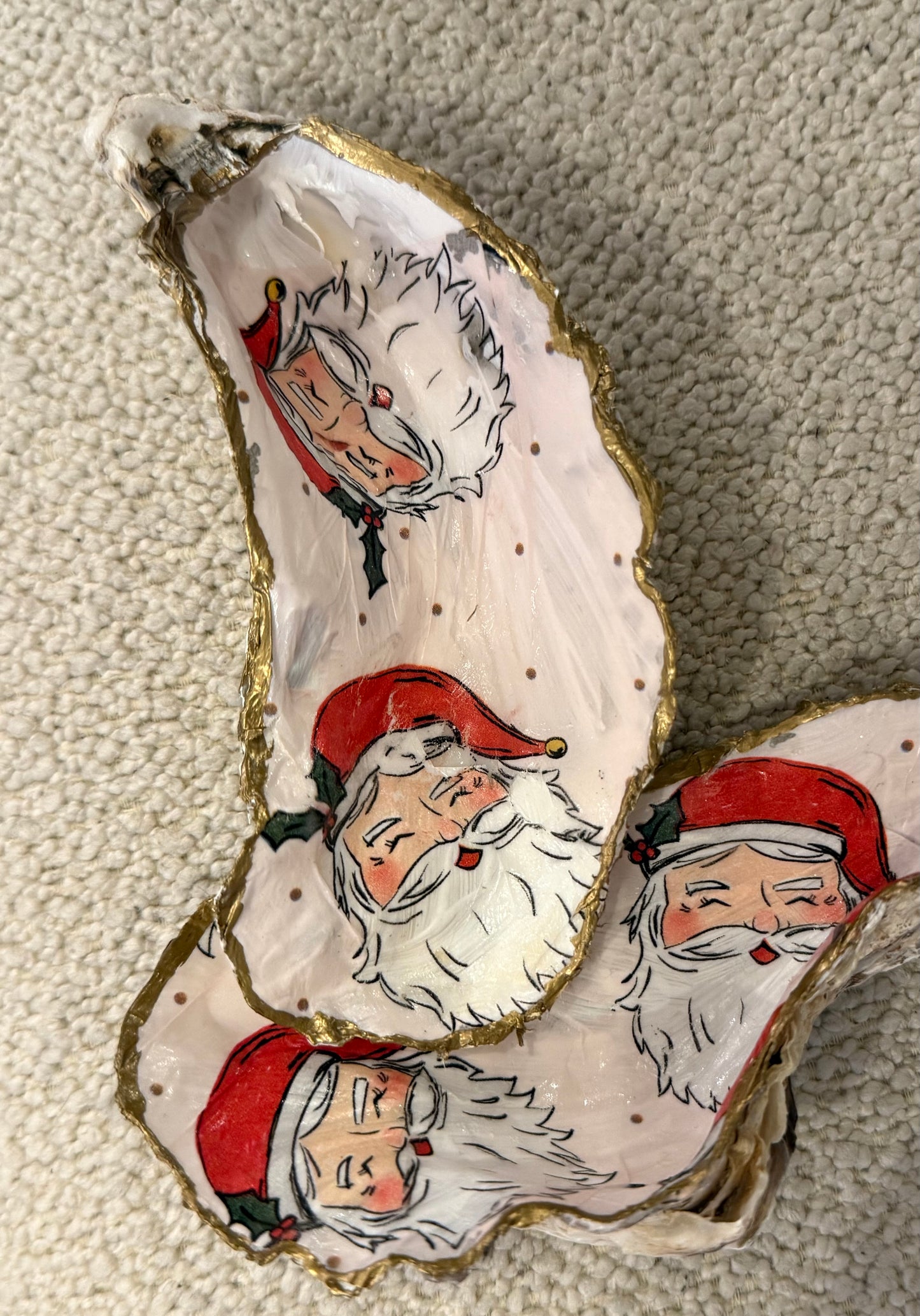 Christmas decoupage Sea & Oyster shells, trinket dishes & decorations @ The Walled Garden Friday 19th December 10-1pm