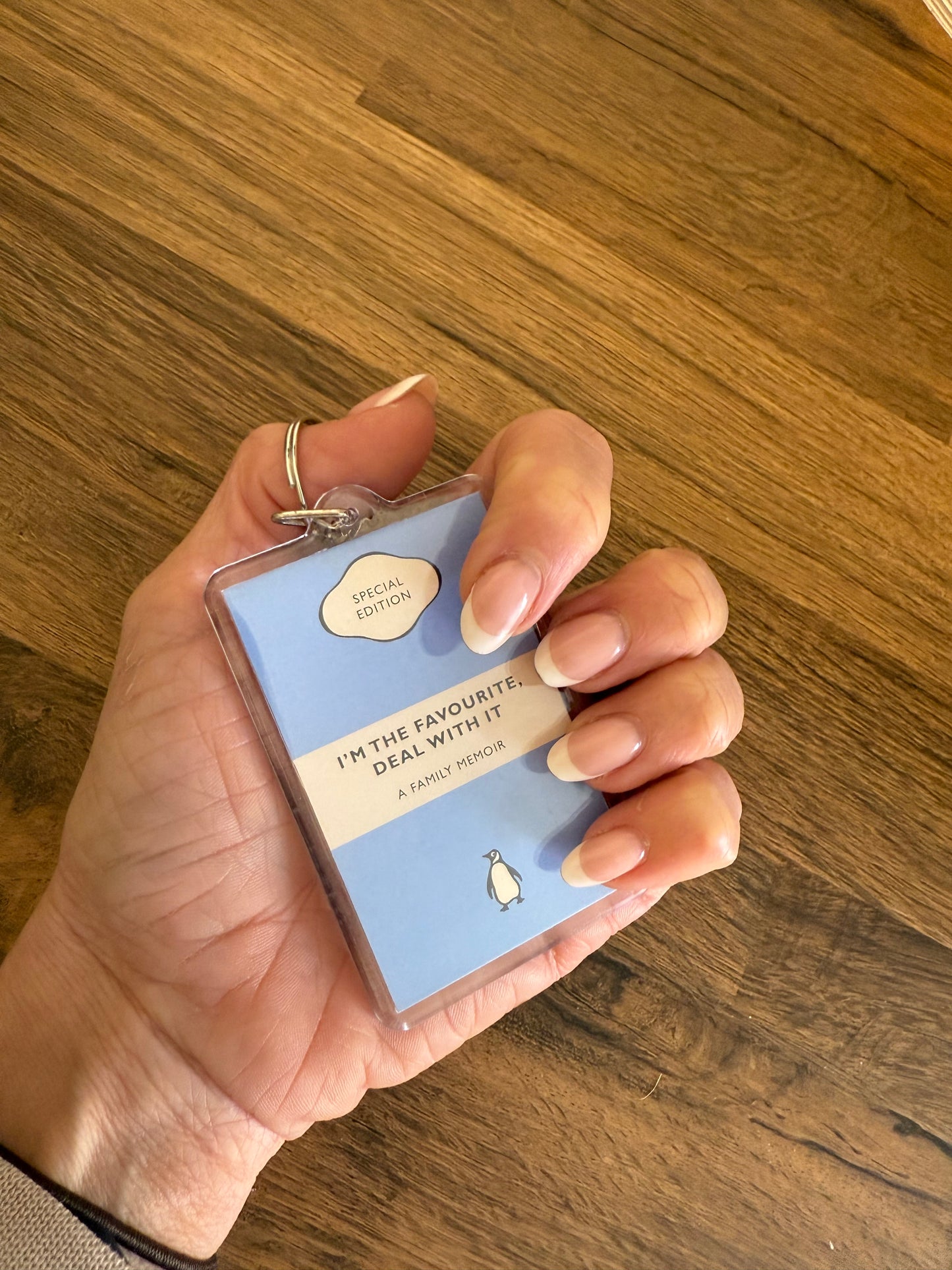 Classic title book keyring