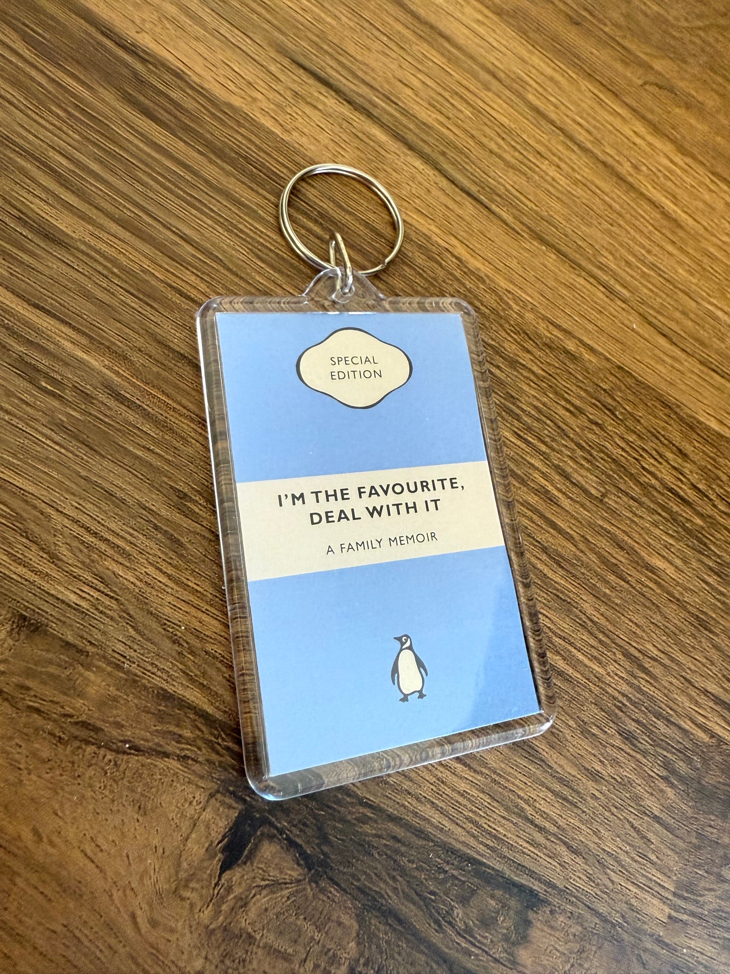 Classic title book keyring